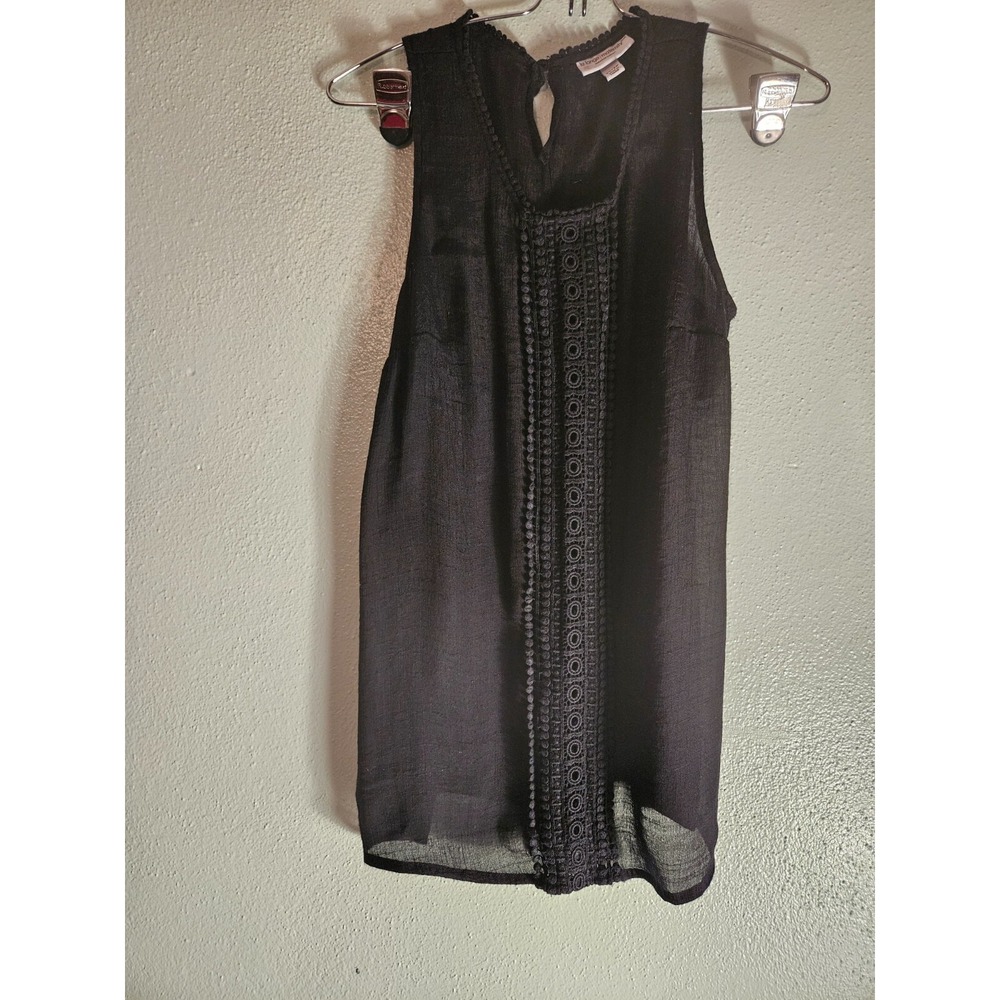 LIZ LANGE DARK BLUE MATURNITY TOP W TIE AT THE WAIST XS
